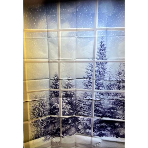 No Brand Other - Hanging Wall Tapestry “Window Snow Trees” Scene Size 60 X 41
